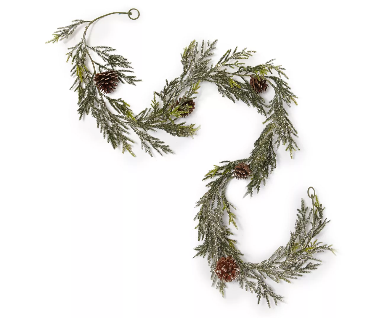 Glitter Pinecone Garland, (6')