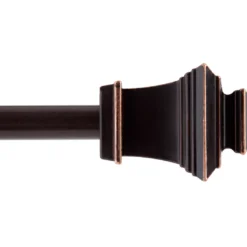 Vaughn Copper Antique Style Curtain Rod, (28" - 48")