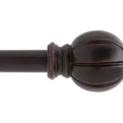 Rita Weathered Brown Curtain Rod, (48" - 84")