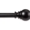 Black Cafe Ball Curtain Rod, (30" - 84")