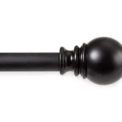 Black Cafe Ball Curtain Rod, (30" - 84")