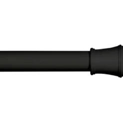 Rogers Black Adjustable Tension Rod, (28" - 48")