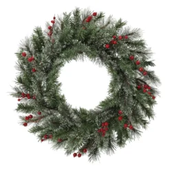 24" Cashmere Pine & Berry Wreath