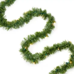 18' Clear Pre-Lit Pine Garland