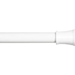 Rogers White 5/8" Adjustable Cam Lock Tension Rod, (48" - 84")