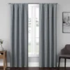 Anya Navy Blackout Rod Pocket Curtain Panel Pair, (84")