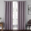 Anya Plum Blackout Rod Pocket Curtain Panel Pair, (84")