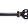 Oil Rubbed Bronze Agatha Fast Fit Easy Install Decorative Window Curtain Rod, (42" - 120")
