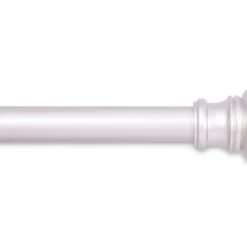 Brushed Nickel Nicholas Twist & Fit No Tools Tension Window Curtain Rod, (48" - 86")