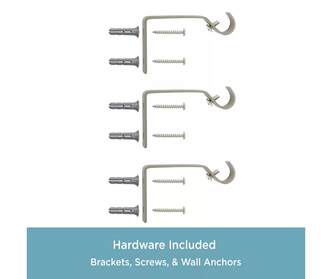 Italian Black Caris Standard Decorative Window Curtain Rod, (48" - 86") - Image 5