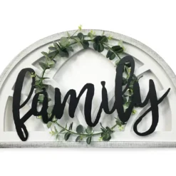 "Family" Wall Arch With Greenery