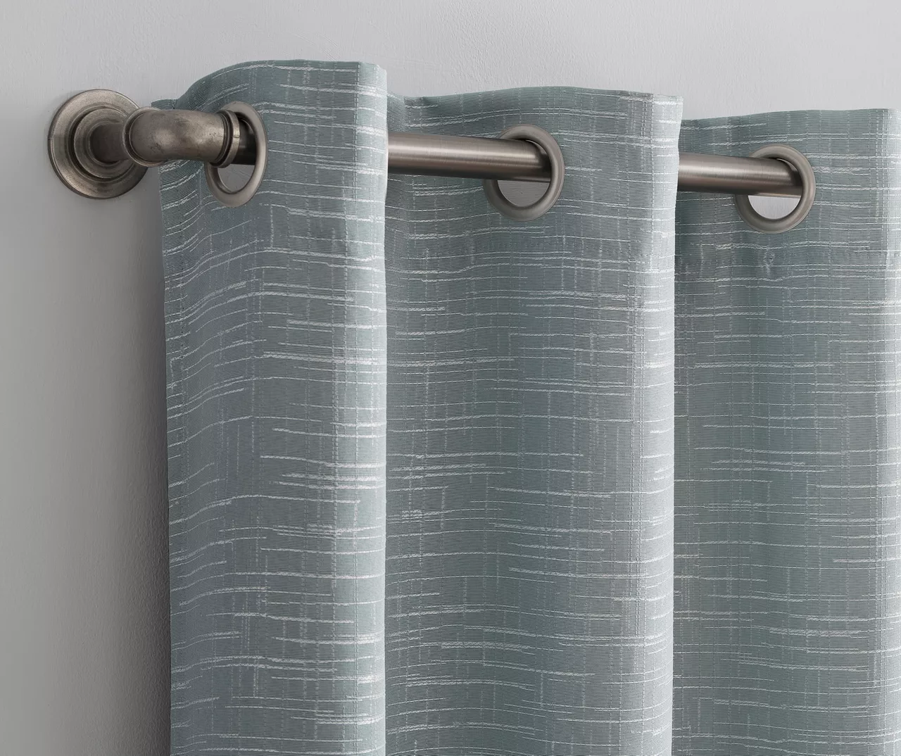 Taliyah Aqua Room-Darkening Grommet Curtain Panel, (84") - Image 2