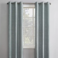 Taliyah Aqua Room-Darkening Grommet Curtain Panel, (84")
