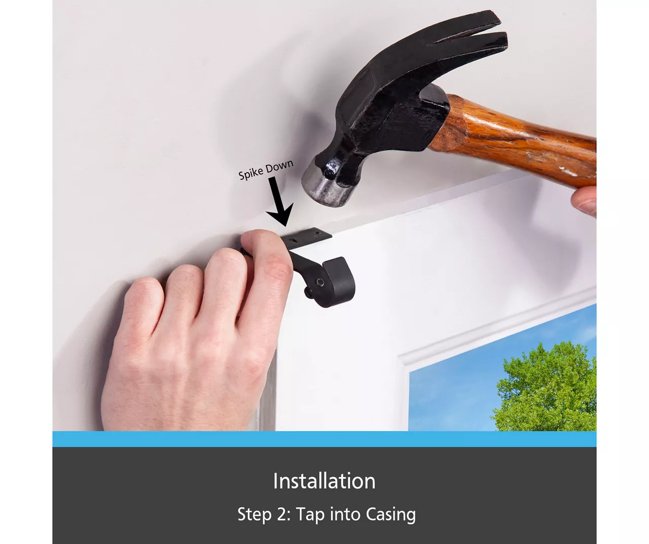 Matte Black Fast Fit No Measure Curtain Rod Brackets, 2-Pack - Image 5