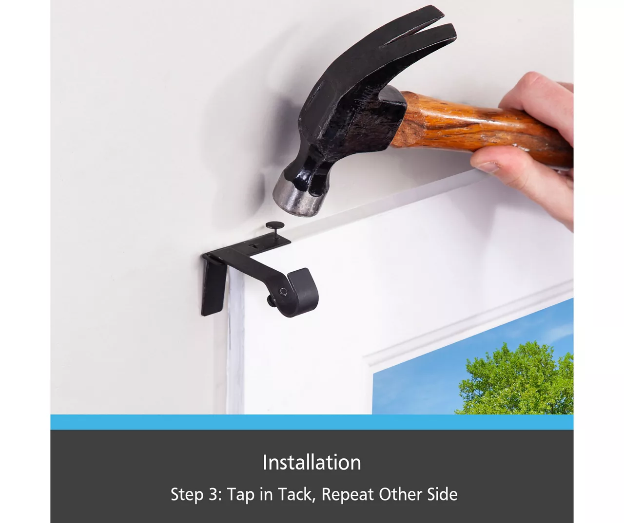 Matte Black Fast Fit No Measure Curtain Rod Brackets, 2-Pack - Image 6