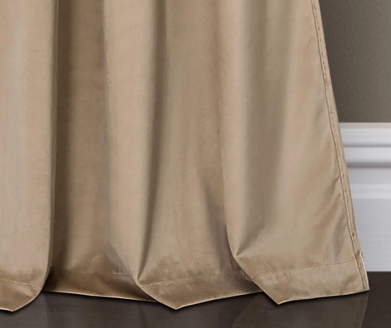 Prima Velvet Color Block Room-Darkening Grommet Curtain Panel Pair, (84") - Image 8