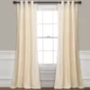 Prima Velvet Ivory Room-Darkening Grommet Curtain Panel Pair, (84")