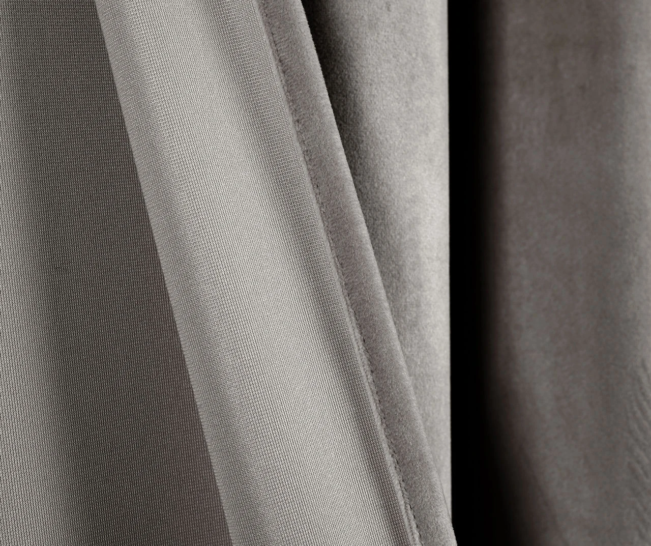 Prima Velvet Gray Room-Darkening Grommet Curtain Panel Pair, (108") - Image 5