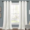 Prima Velvet White Room-Darkening Grommet Curtain Panel Pair, (84")