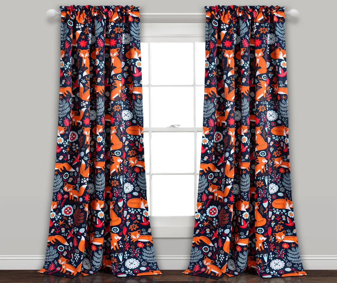 Pixie Fox Room-Darkening Rod Pocket Curtain Panel Pair, (84") - Image 2