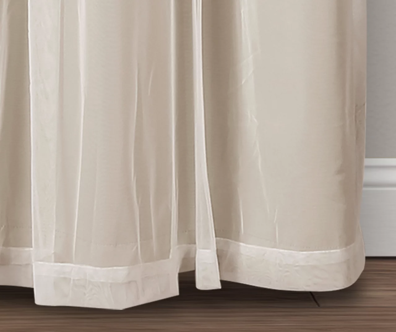 Lush Wheat Blackout Grommet Curtain Panel Pair With Sheer Overlay, (108") - Image 7