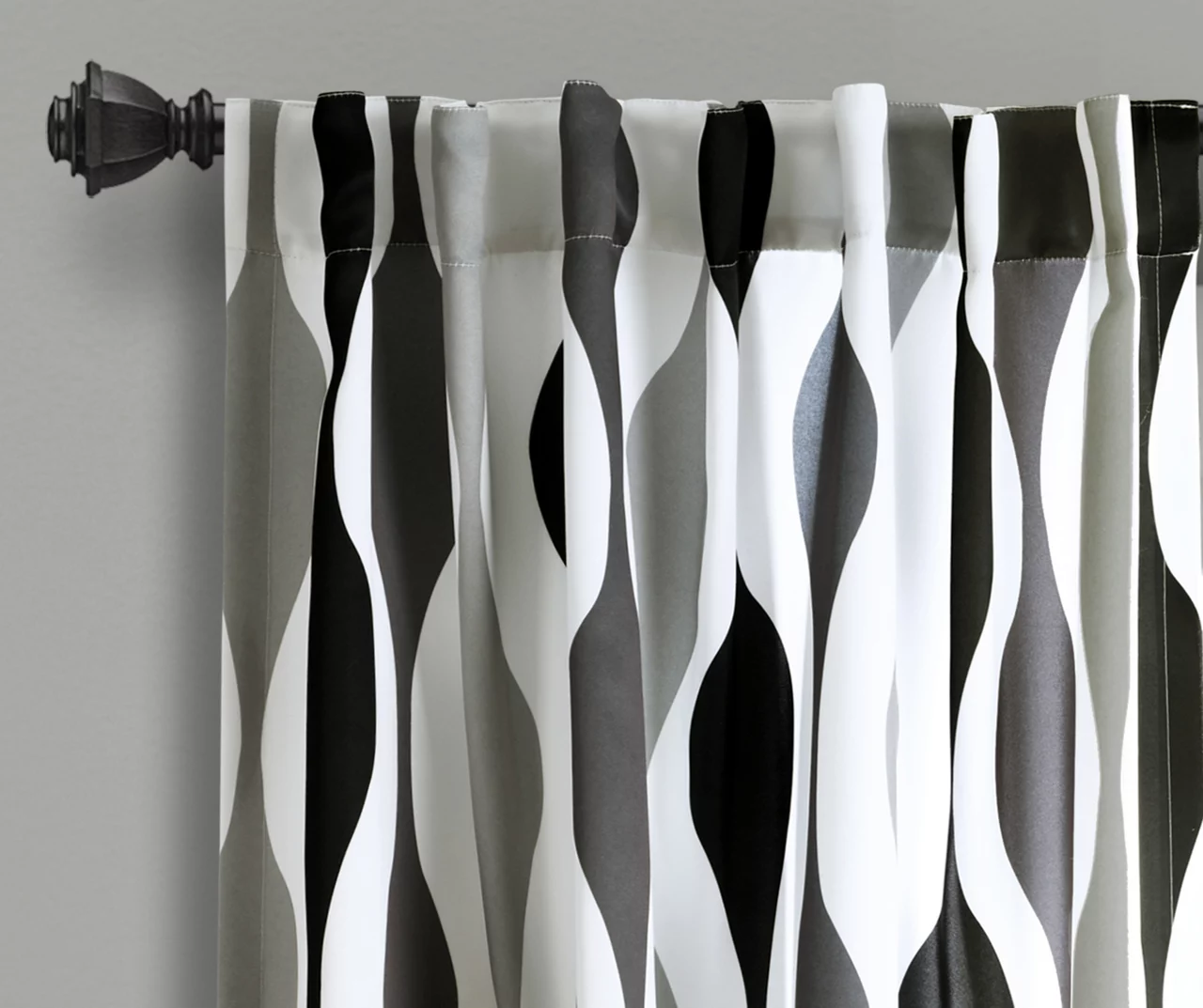 Mid-Century Geo Room-Darkening Back Tab Curtain Panel Pair - Image 6