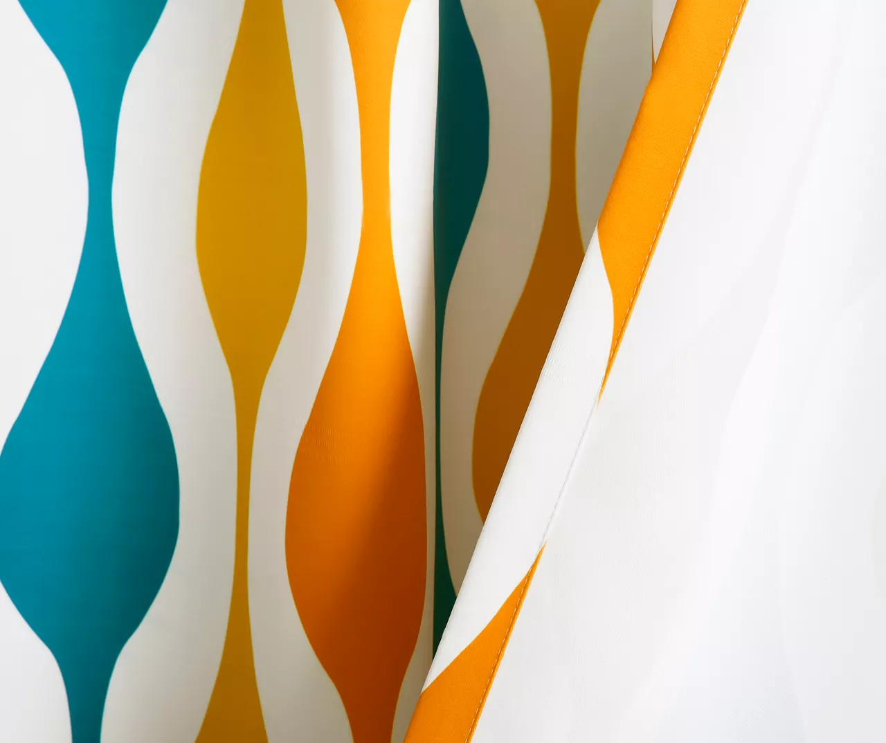 Mid-Century Geo Room-Darkening Back Tab Curtain Panel Pair - Image 16