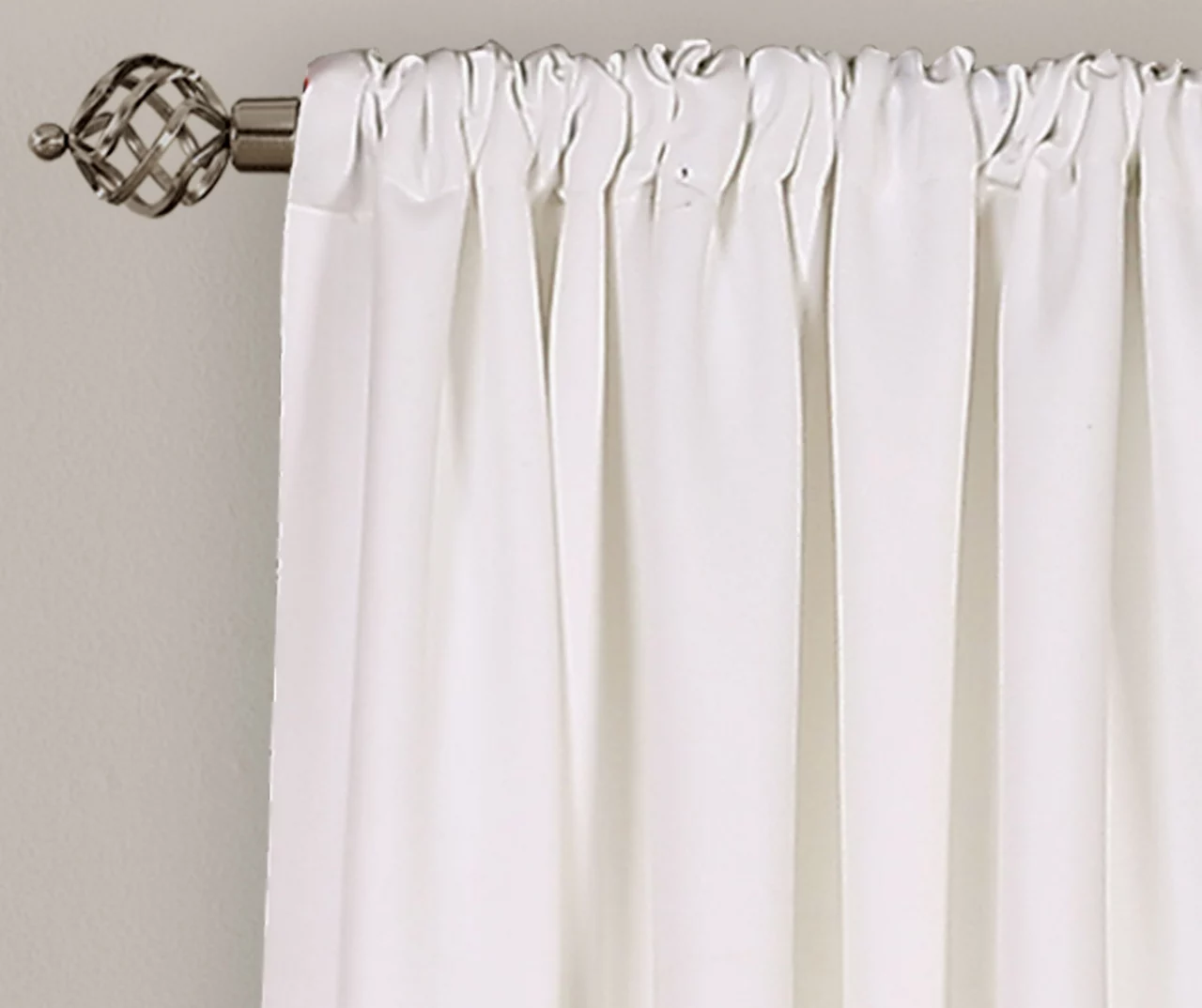 Percy Bloom Tangerine & Blue Room-Darkening Rod Pocket Curtain Panel Pair, (84") - Image 2