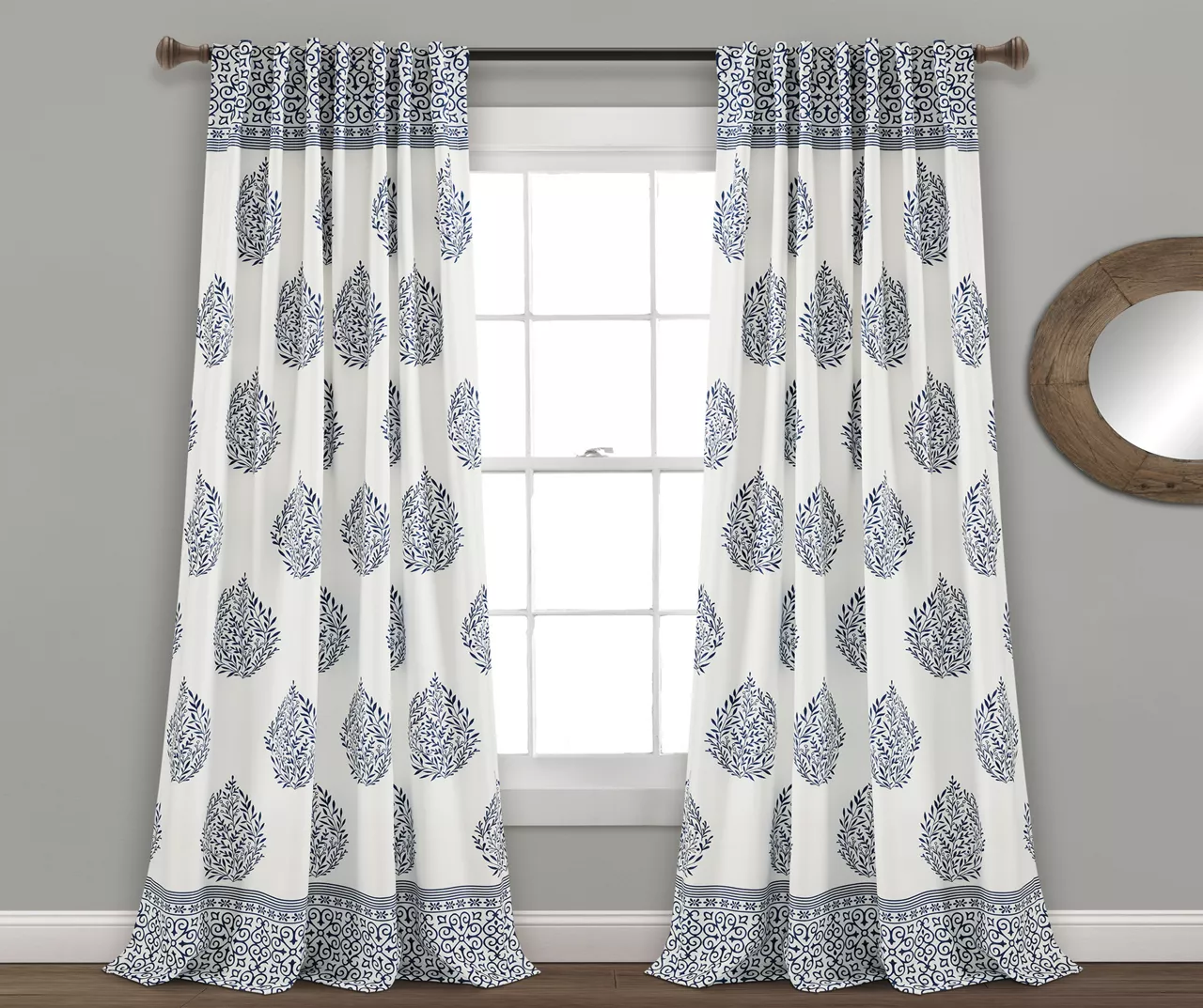 Teardrop Leaf Room-Darkening Back Tab Curtain Panel Pair - Image 6