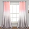 Umbre Fiesta Blush & Gray Ombre Room-Darkening Grommet Curtain Panel Pair, (95")