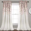 Weeping Flowers Room-Darkening Rod Pocket Curtain Panel Pair