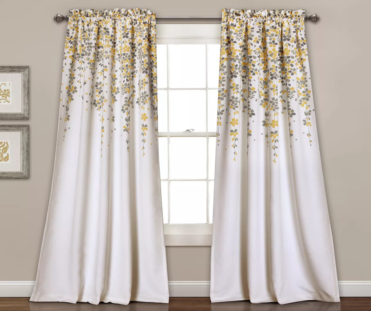 Weeping Flowers Room-Darkening Rod Pocket Curtain Panel Pair - Image 14
