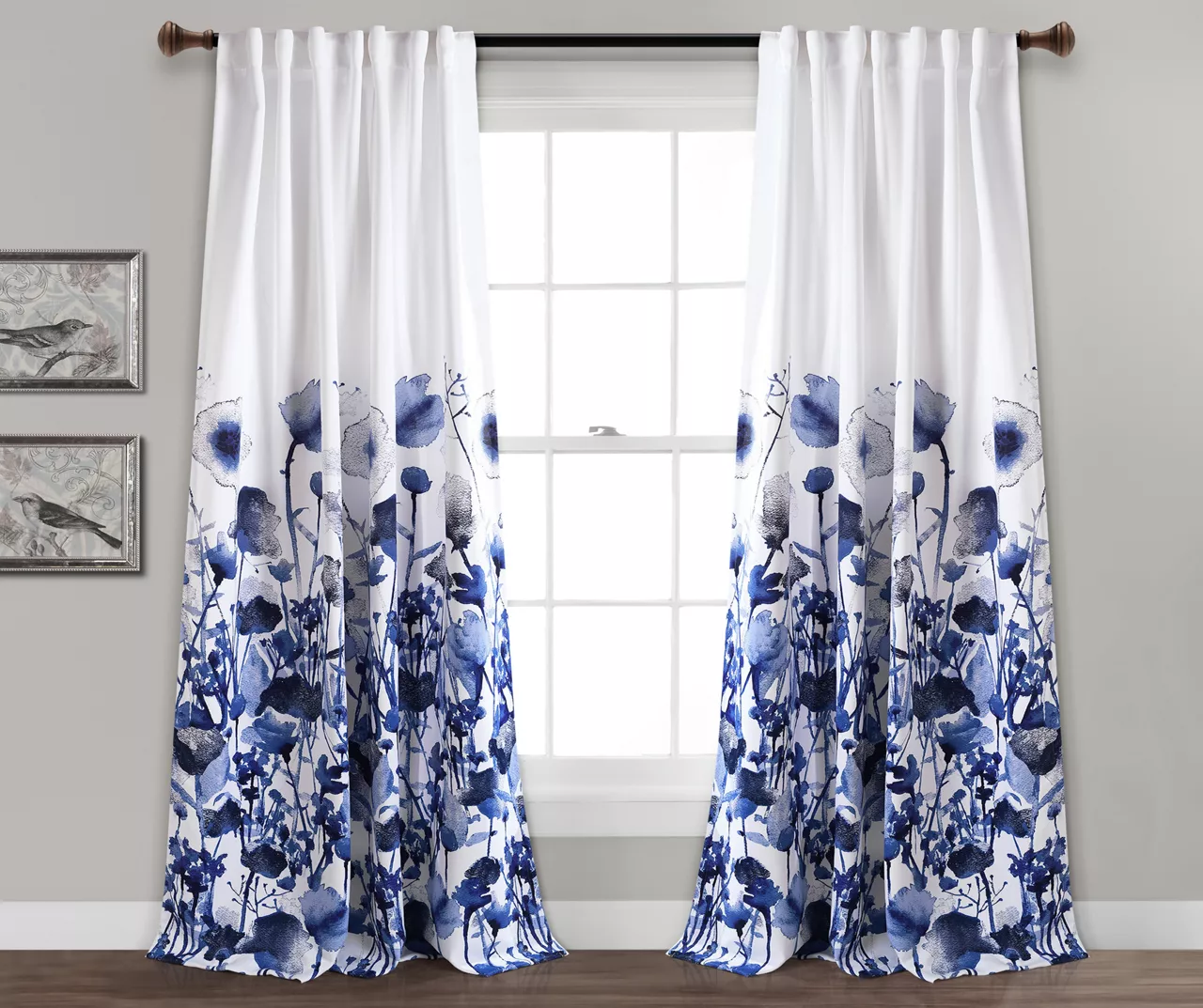 Zuri Flora Room-Darkening Back Tab Curtain Panel Pair - Image 3
