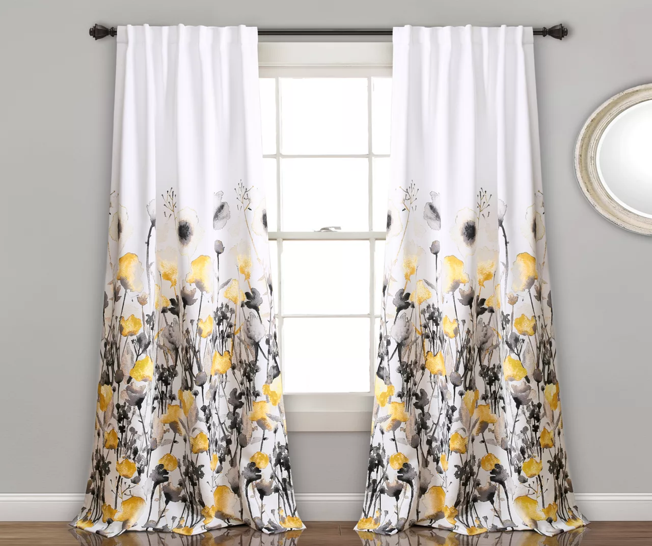 Zuri Flora Room-Darkening Back Tab Curtain Panel Pair - Image 5