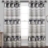 Llama Stripe Room-Darkening Grommet Curtain Panel Pair, (84")