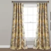 Botanical Garden Yellow Room-Darkening Rod Pocket Curtain Panel Pair, (95")