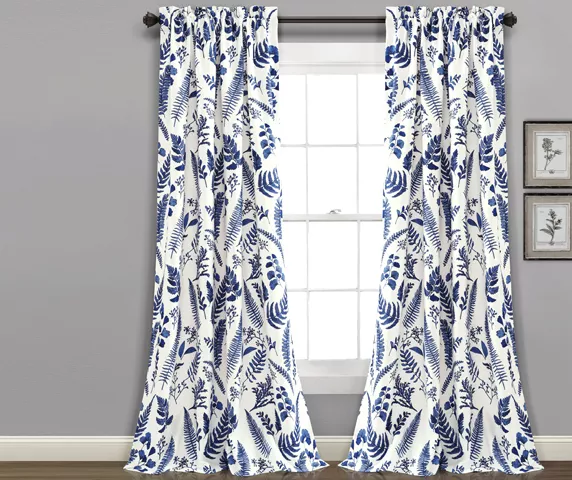 Devonia Allover Floral Room-Darkening Rod Pocket Curtain Panel Pair - Image 5