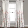 Aprile Floral Room-Darkening Rod Pocket Curtain Panel Pair, (84")