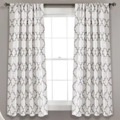 Bellagio Trellis Room-Darkening Rod Pocket Curtain Panel Pair
