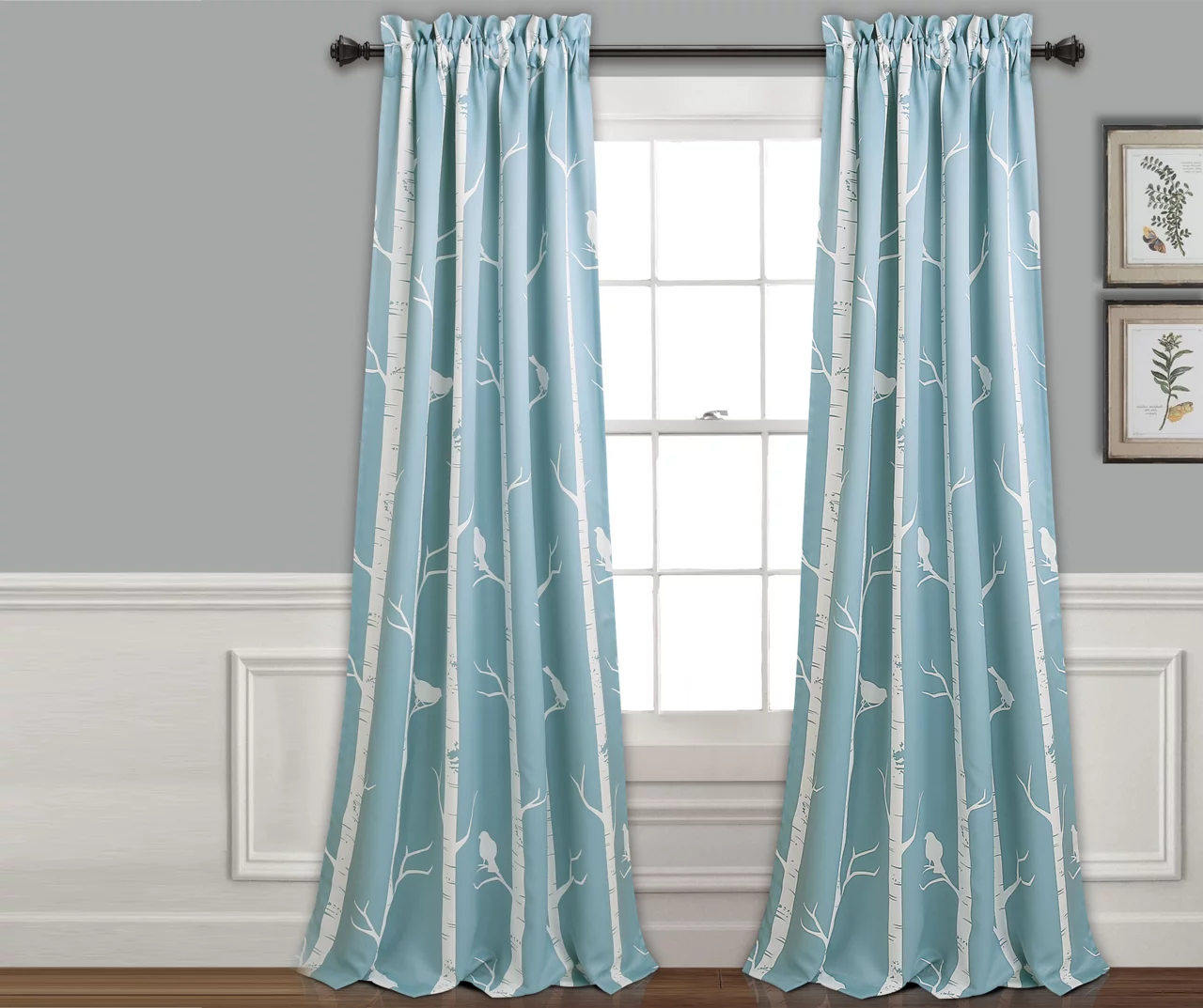 Bird On The Tree Room-Darkening Rod Pocket Curtain Panel Pair - Image 3