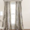 Forest Gray & Yellow Room-Darkening Rod Pocket Curtain Panel Pair, (84")