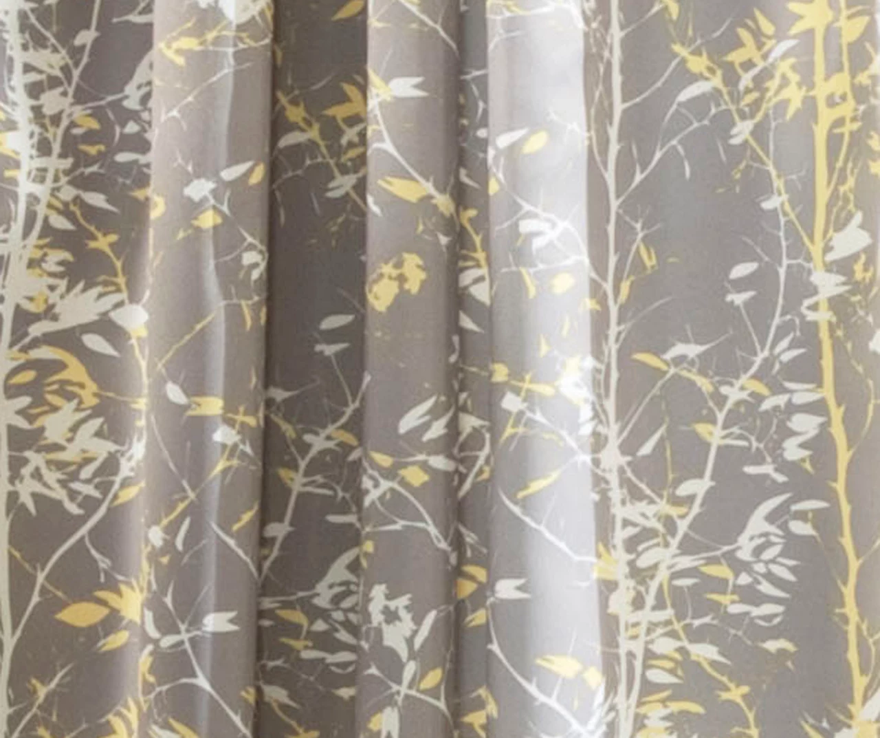 Forest Gray & Yellow Room-Darkening Rod Pocket Curtain Panel Pair, (84") - Image 3