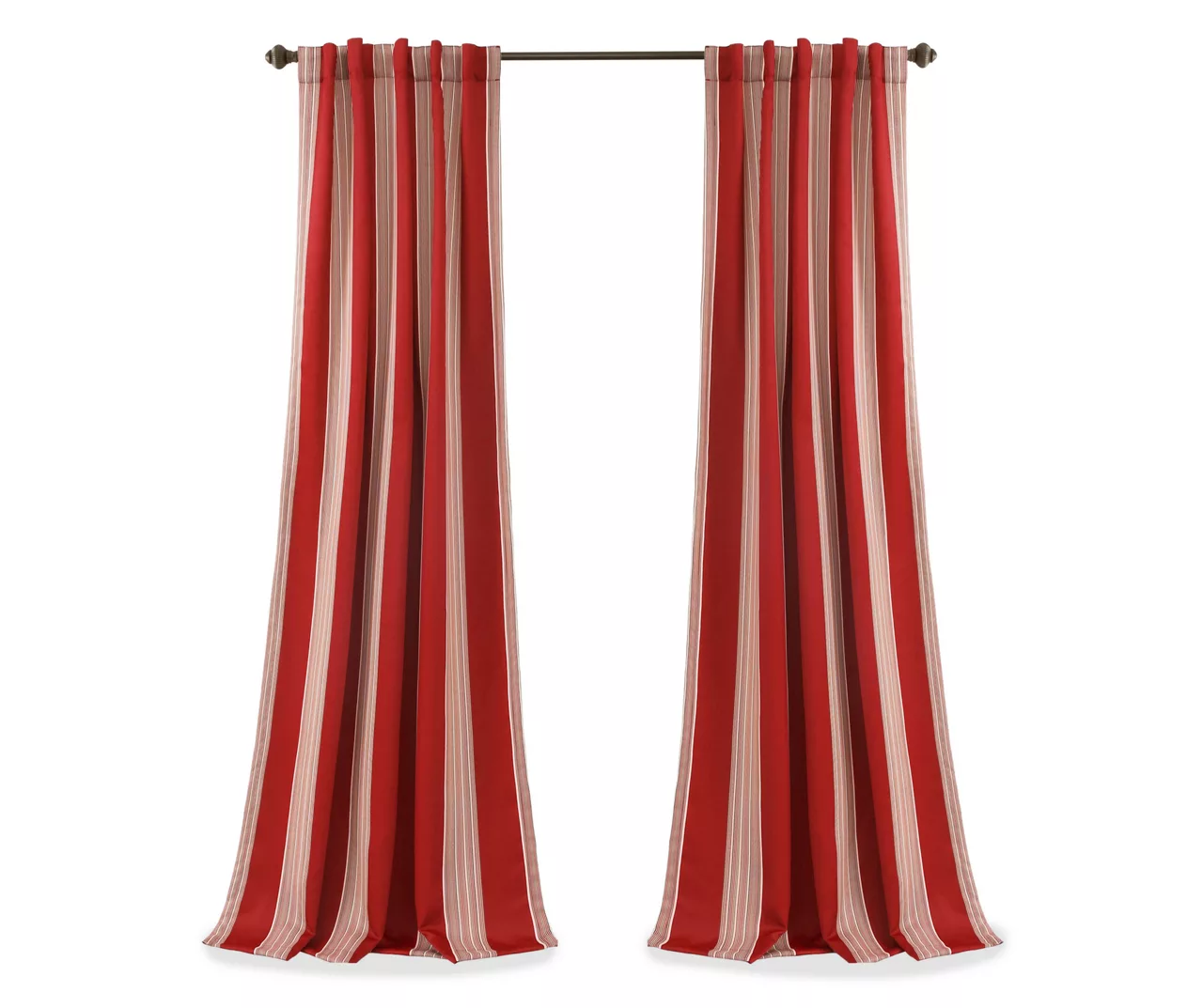 Julia Stripe Red Room-Darkening Back Tab Curtain Panel Pair, (84") - Image 8