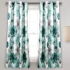Leah Floral Room-Darkening Grommet Curtain Panel Pair