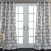 Elephant Parade Gray Room-Darkening Grommet Curtain Panel Pair, (84")