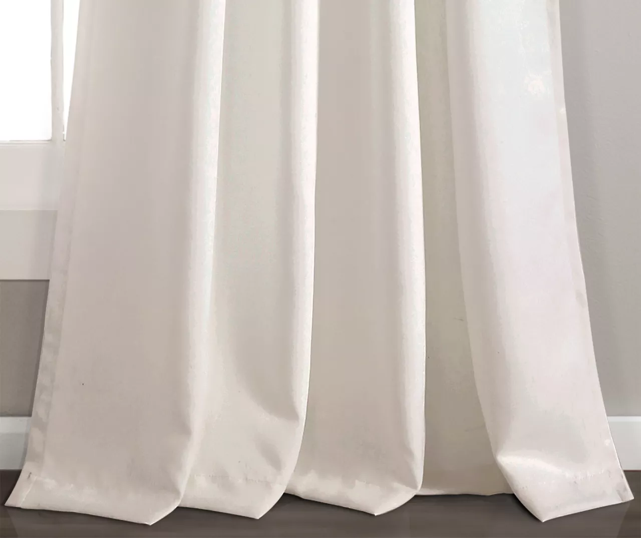 Estate Garden Blue & White Room-Darkening Rod Pocket Curtain Panel Pair, (84") - Image 4