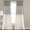 Estate Garden Gray & White Room-Darkening Rod Pocket Curtain Panel Pair, (84")
