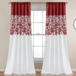 Estate Garden Room-Darkening Rod Pocket Curtain Panel Pair