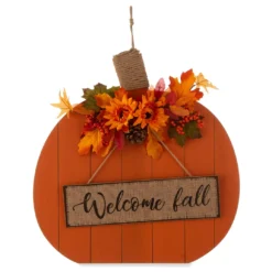 "Welcome Fall" Pumpkin Hanging Wall Decor