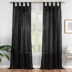 Vue Priya Semi-Sheer Tab Top Curtain Panel